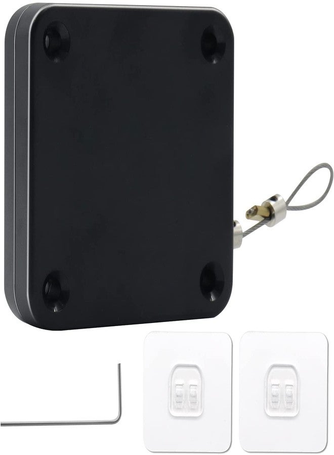 جهاز إغلاق الأبواب الأوتوماتيكي من ديلزون مع مقبض نفق، جهاز إغلاق أبواب متعدد الوظائف مع حبل سحب فولاذي لغرفة النوم والحمام وغرفة الدراسة (أسود)